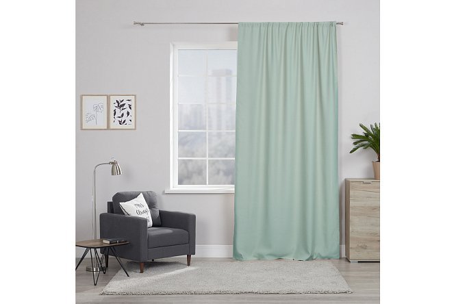 Изображение товара Штора на ленте MICASA Baudry 150х280 см цвет фисташковый