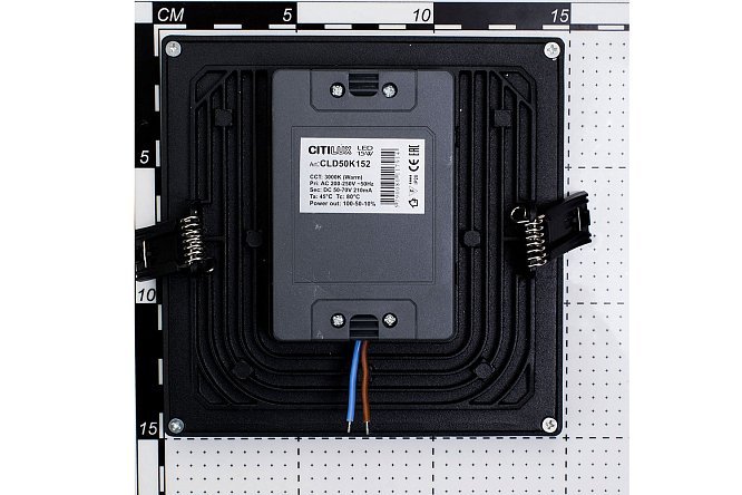 Светильник встраиваемый LED CITILUX Омега 14.5x2.5x14.5 см