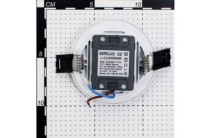 Светильник встраиваемый LED CITILUX Омега 9x2.5x9 см