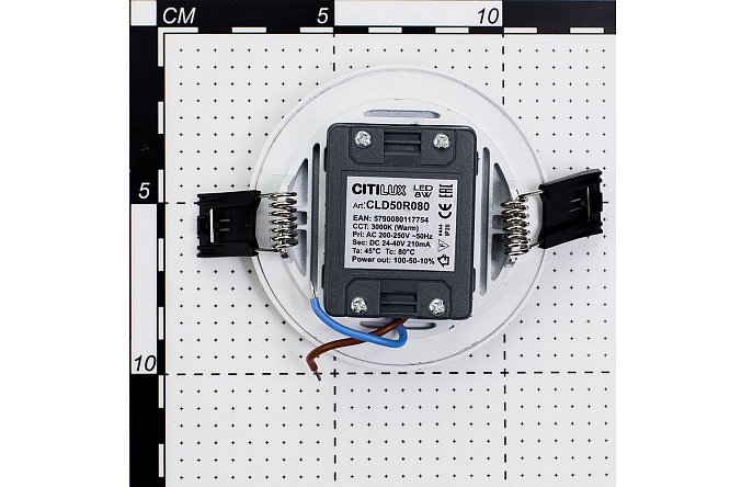 Светильник встраиваемый LED CITILUX Омега 9x2.5x9 см