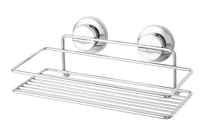 Изображение товара Полка на присосках Atlant 25,2x10x13 см из хромированного металла и пластмассы