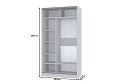 Шкаф-купе Home 123,2х229,5 см, ясень Анкор светлый, с одним зеркалом