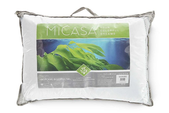 Фото 8 Подушка MICASA Морские водоросли 50х70 см, Водоросли