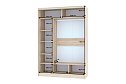 Шкаф-купе Home 160х229,5 см, дуб Сонома, с одним зеркалом