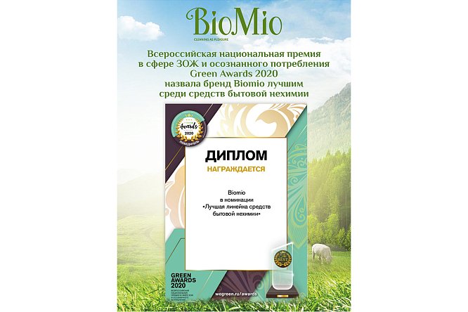 Фото 8 Чистящее средство для стёкол, зеркал и пластика BioMio Bio-Glass Cleaner 500 мл