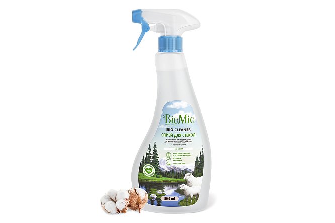Изображение товара Чистящее средство для стёкол, зеркал и пластика BioMio Bio-Glass Cleaner