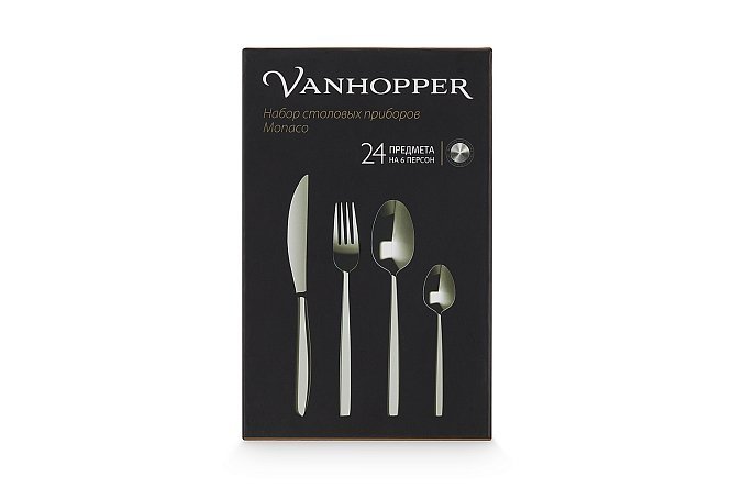 Фото 13 Набор столовых приборов VANHOPPER Monaco 6 перс., 24 шт.