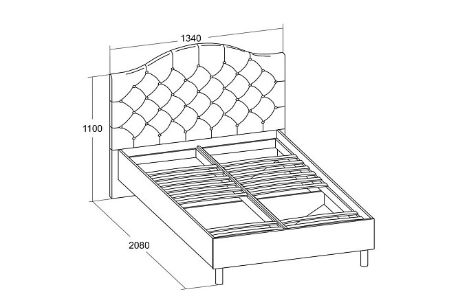 Кровать схема с размерами