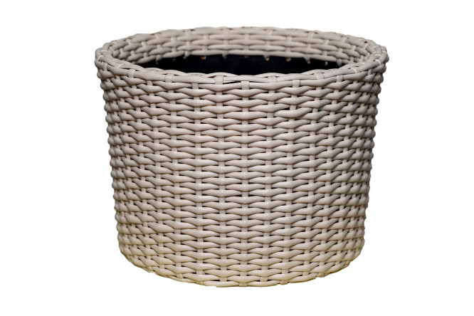 Изображение товара Кашпо Лавр из искусственного ротанг 40х30 см бежевое для растений