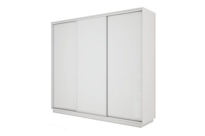 Изображение товара Трехдверный шкаф-купе Slide-2 v.2 180х220х60 см Белый снег/серебро