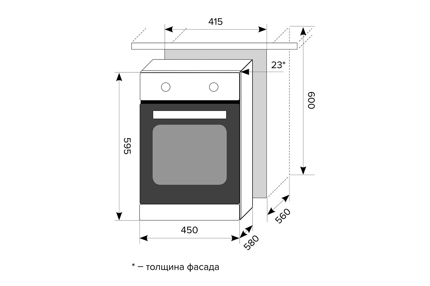 фото Электрический духовой шкаф lex edp 4590 bl matt edition