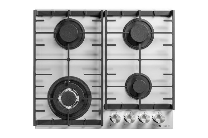 Изображение товара Газовая панель MILLEN MGHG 602 WH 58 см с 4 зонами нагрева и стеклянной поверхностью