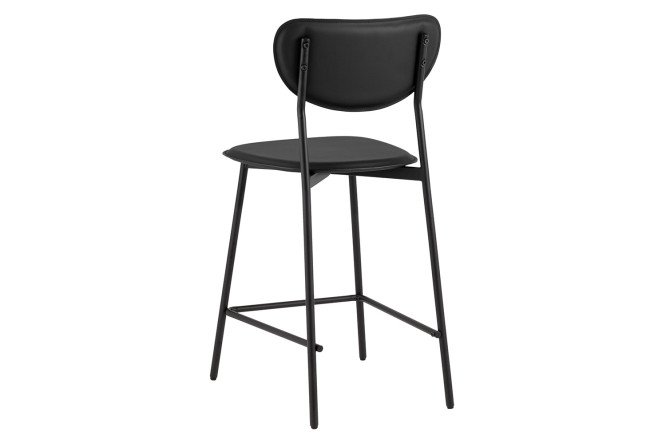 Стул барный Stool Group Minnie 42х89х49.5 см, цвет обивки чёрный, ножек чёрный