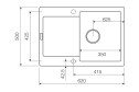 Мойка врезная LAVA L7.SCA с крылом 62х50х20 см