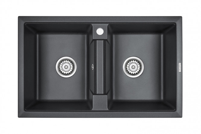 Изображение товара Врезная мойка PAULMARK Zwilling PM238150-BL 81x50x22 см кварцевый композит