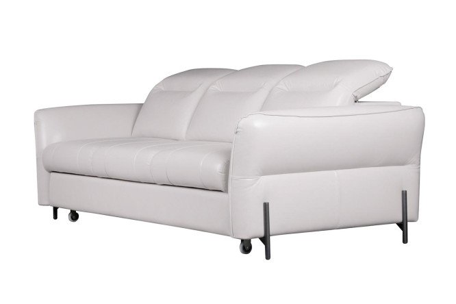 Изображение товара Диван-кровать Мишель белый натуральная кожа Максимальная нагрузка 100 кг