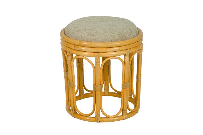 Изображение товара Пуф 12/18 с каркасом мёд и бежевым сиденьем для дома и улицы