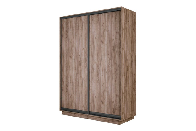 Изображение товара Шкаф купе Slide-2 v 2 120х220х45 см дуб крафт табачный черный профиль