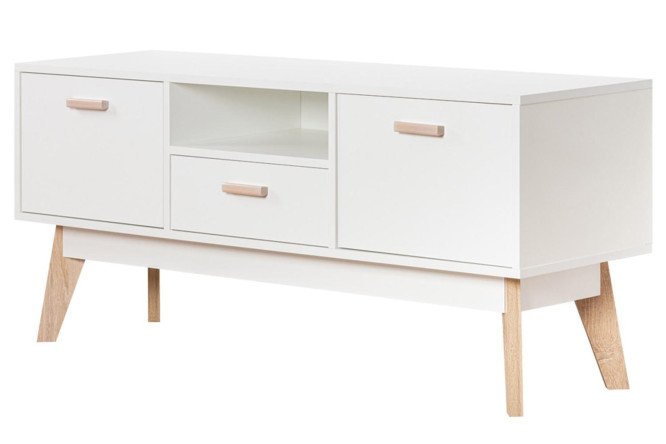 Изображение товара Тумба под телевизор Радиорама белая 128х57х40 см современный дизайн