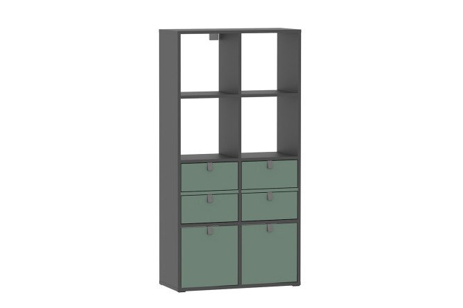 Изображение товара Стеллаж Bricks 8 секций с дверцами и задней стенкой для эффективного хранения
