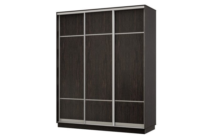 Изображение товара Трехдверный шкаф-купе Практик 21 венге 180х220х45 см для дома и офиса