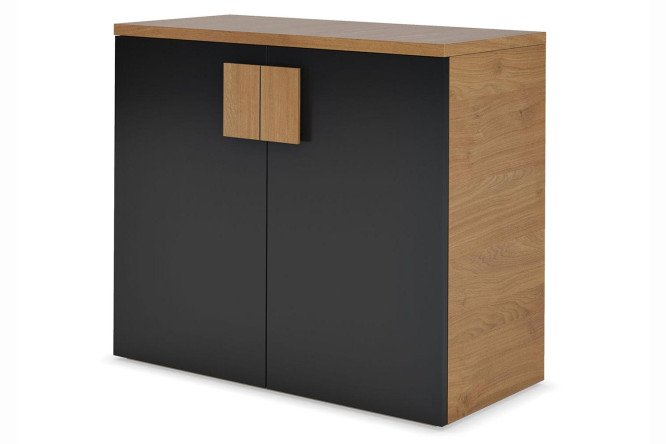 Изображение товара Греденция KYU DM комод 90х77,5х44 см ЛДСП черный матовый современный дизайн