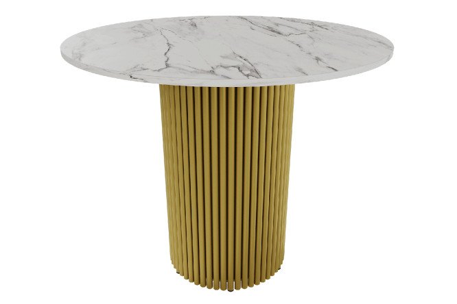 Стол GENGLASS Trubis wood с трубчатым подстольем 90х75х90 см