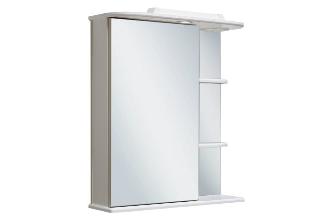 Изображение товара Подвесное зеркало-шкаф RUNO Магнолия белый 60х75х24 см левый