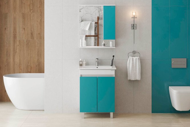 Изображение товара Ванный гарнитур  Марви 60, бирюза