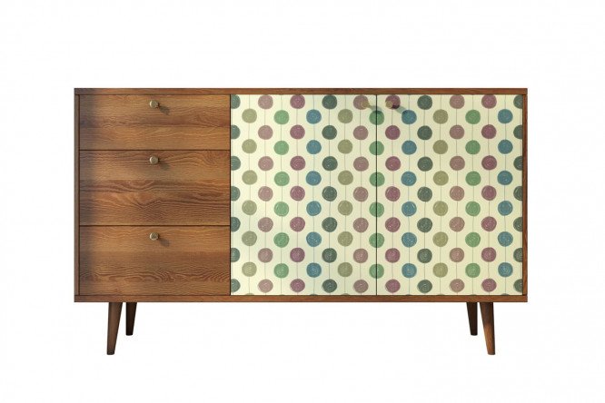 Изображение товара Комод Berber с принтом 150х90х45 см коричневый для хранения мебели