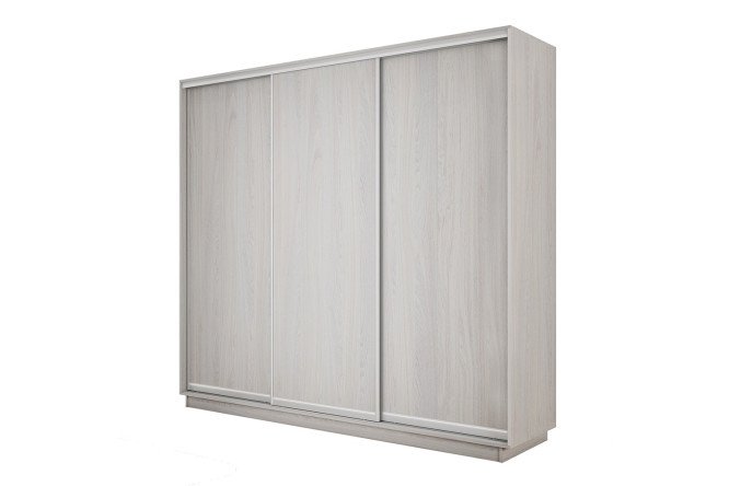 Изображение товара Шкаф-купе 3-дверный Slide-2 180х240х60 см, ясень анкор светлый, серебро