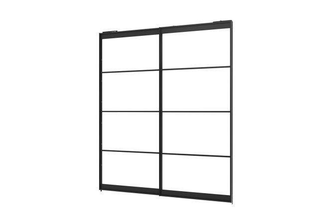 Изображение товара Комплект рам HOFF Блокс Ультра с доводчиком черный для раздвижных дверей 200х236 см