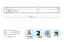 Светильник сенсорный модульный Gauss E 50.2x1x2.9 см, LED