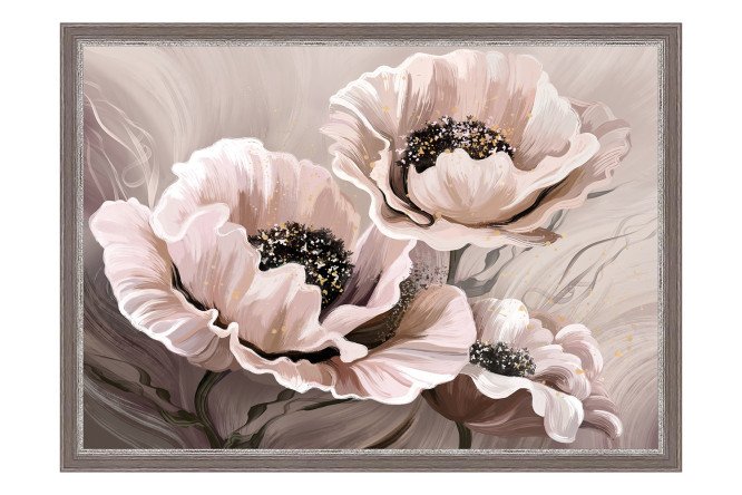Изображение товара Репродукция в раме Шёлковые маки 79х109 см