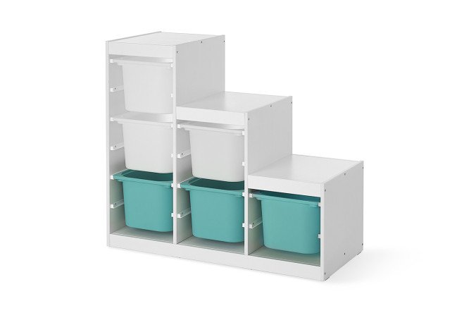 Изображение товара Стеллаж Макс с контейнерами 99х91х44 см 6 ящиков для хранения