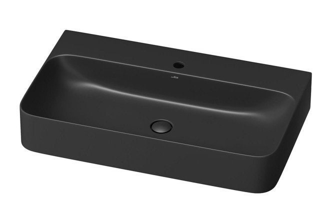 Изображение товара Накладная раковина Clermont 302613000 черный матовый 80х13,5х47 см
