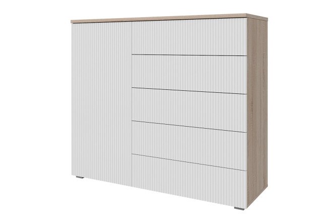 Изображение товара Комод Оскар Амели с механизмом push-to-open, дуб сонома, 125,4х109,2х44 см