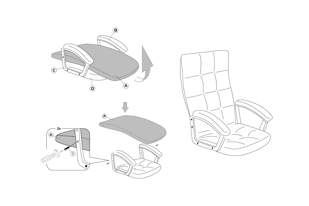 Как правильно собрать кресло: пошаговая инструкция по сборке офисных,  компьютерных и игровых кресел | Hoff
