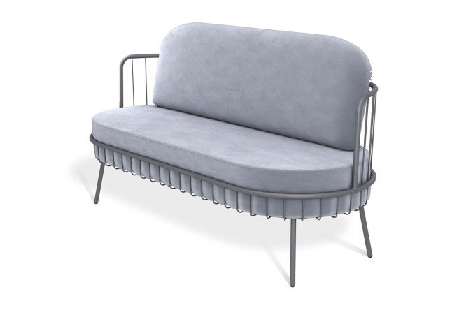 Изображение товара Диван SHT-SF8 стальной серый компактный стильный для любого интерьера