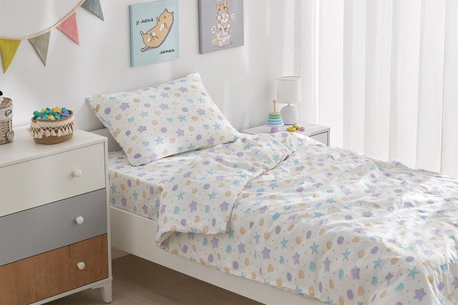 Комплект постельного белья MICASA Kids Lovely stars 143х215 см