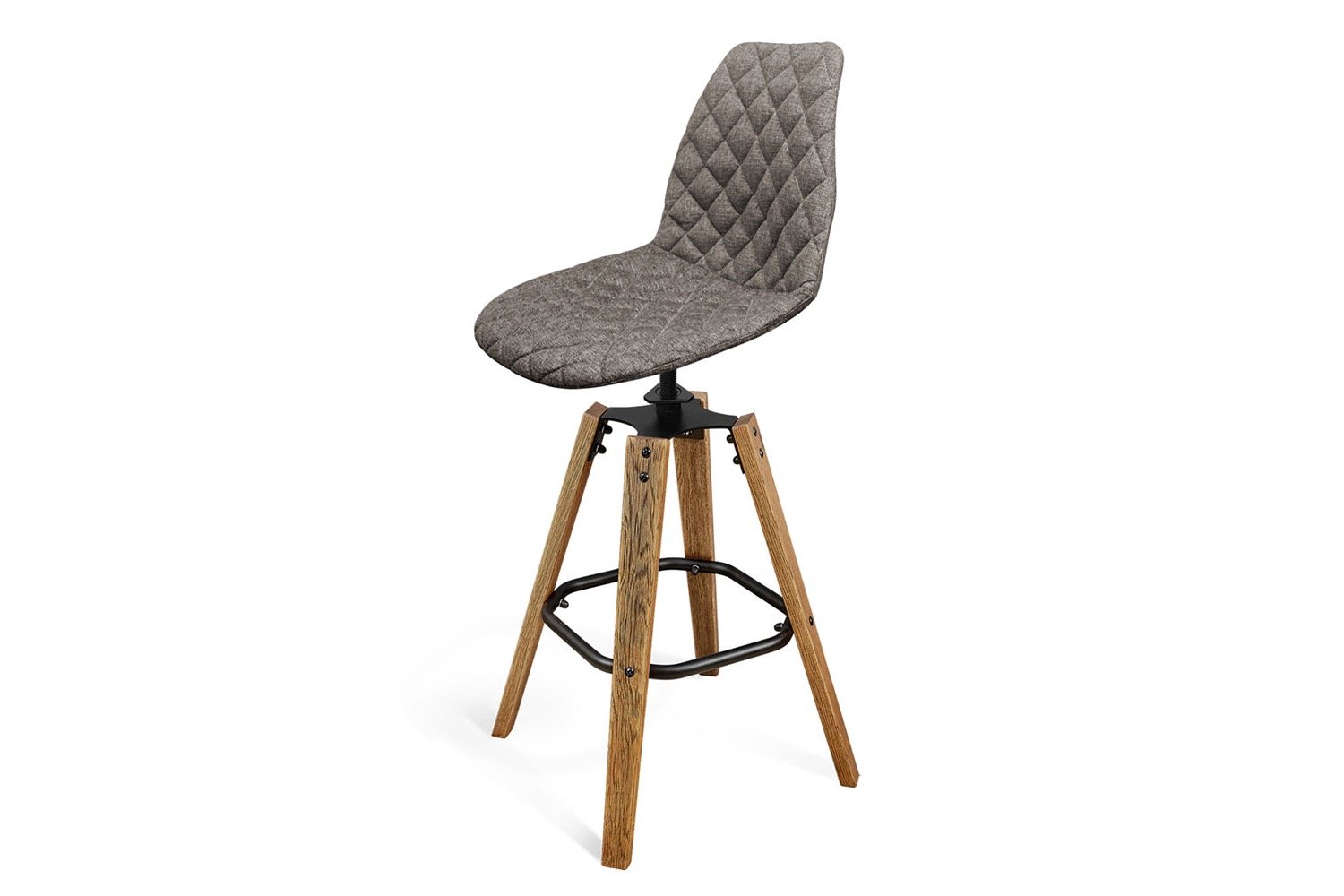 Стул барный SHT-ST29-C12/S93 47х116.5х49 см, цвет обивки коричневый сахар, ножек коричневый брашированный, чёрный