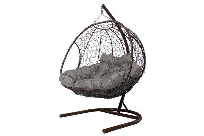 Изображение товара Кресло подвесное Добрыня цвет основания и каркаса коричневый, отделки коричневый