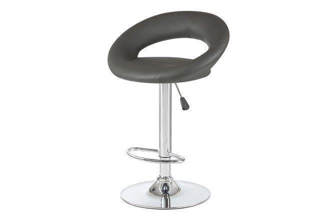 Изображение товара Стул барный DOBRIN Mira 53.5х79х47 см серый хромированные ножки