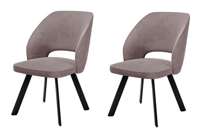 Изображение товара Комплект поворотных стульев DIKLINE 274 46х82х62 см велюр металл