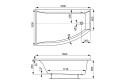 Ванна пристенная VAGNERPLAST Veronela Offset VPBA160VEA3LX-04 Left 160x105 см