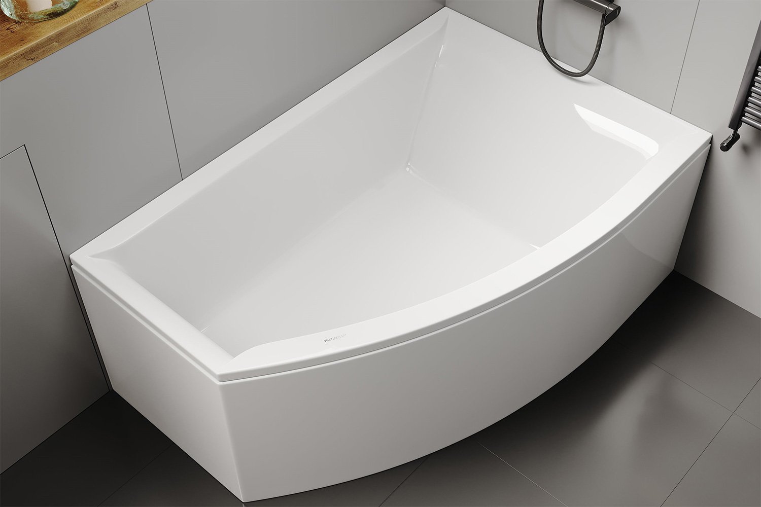 Ванна пристенная VAGNERPLAST Veronela Offset VPBA160VEA3PX-04 Right 160x105 см