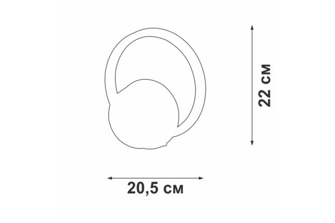 Светильник настенный VITALUCE V04609-03/1A 3.5 кв.м, LED