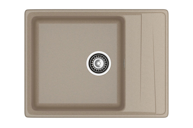 Изображение товара Врезная мойка с крылом GRANFEST Level GF-LV-660L 66x50x20 см из искусственного мрамора