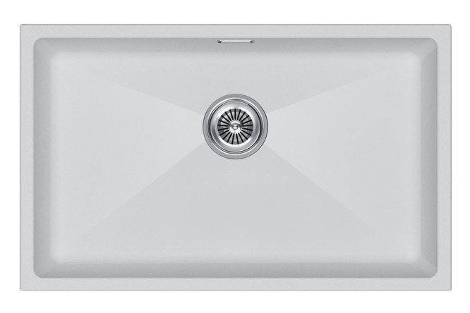 Изображение товара Врезная мойка PAULMARK Lumi 74UNI IT-GRANIT LU74-WH 74x46x21 см кварцевый композит