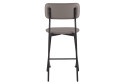 Стул барный Stool Group Mikkie 43х92х49.5 см, цвет обивки серый, ножек чёрный